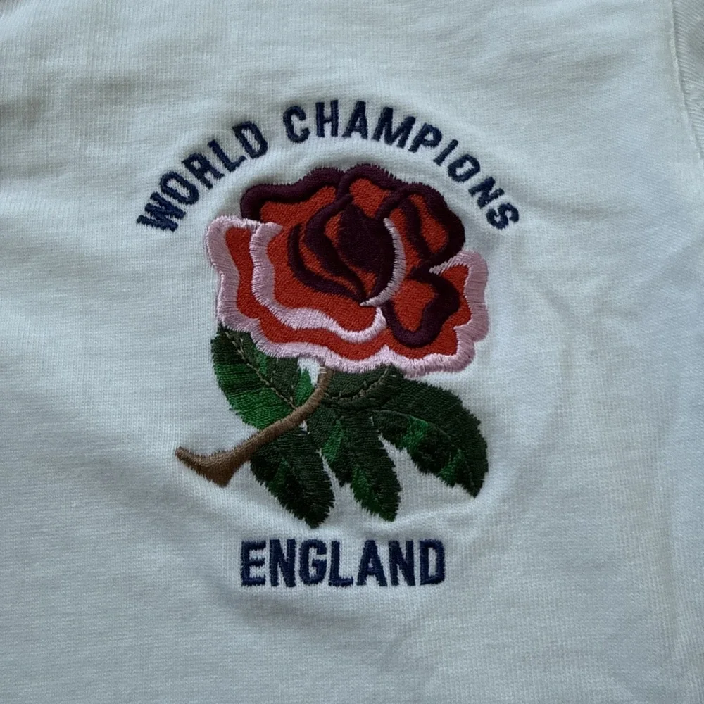 Vintage Cotton Traders Classic England Rugby Red Rose Short Sleeve Polo Sz S